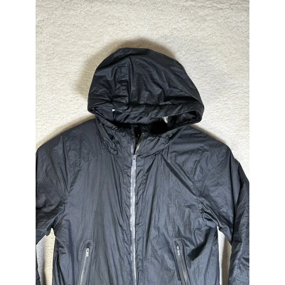 Nike Air Jordan Parka Jacket Mens Small Black Fly Hooded Primaloft Insulated Zip